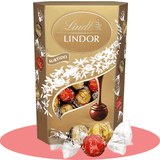 Lindt LINDOR Bombones Surtidos de Chocolate con Leche, Chocolate Negro 70% y Chocolate Blanco, Bombón con Interior de Chocolate Cremoso, Bombones para Regalar, 200 g