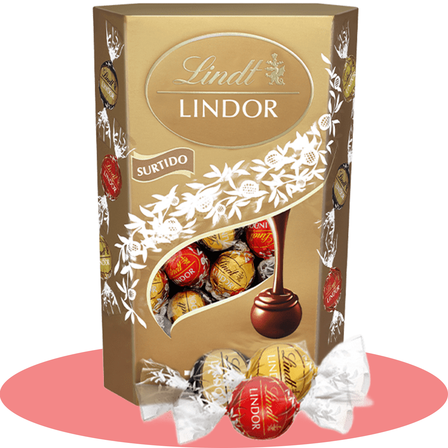 Lindt LINDOR Bombones Surtidos de Chocolate con Leche, Chocolate Negro 70% y Chocolate Blanco, Bombón con Interior de Chocolate Cremoso, Bombones para Regalar, 200 g