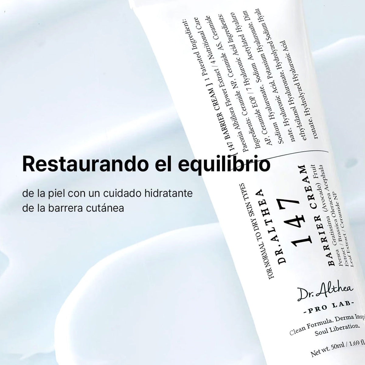 Dr.Althea 147 Barrier Cream, Ayuda a Mantener la Hidratación y Suavidad, Textura Rica y Confortable, 50 ml