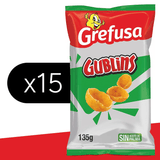 Grefusa Gublins Sabor Barbacoa, Snack Crujiente de Maíz, Ideal para Picar, Bolsa de 135g