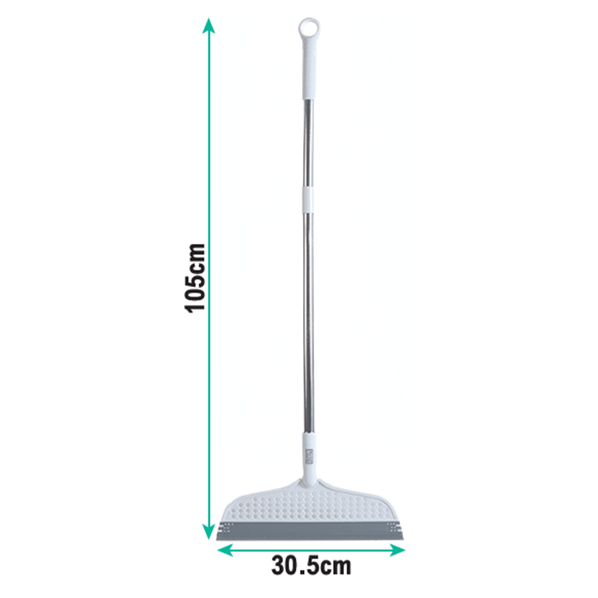 Escoba de Silicona, Cabezal de Ángulo Versátil Ajustable a 135°, Perfecta para Eliminar Líquidos y Manchas, Fácil Uso en Espacios de Difícil Acceso, Eficaz para Limpiar Cristales, Flexibilidad Ideal para Suelos y Superficies Lisas, 30.5 x 105cm
