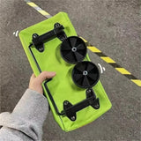 Carro Compra Plegable, Bolsa Carro Compra Plegable con Reudas, Gran Capacidad, Bolsa de Compras Multiusos, Facil de Llevar y Guardar, Hecho en Tela Oxford 600D Resistente, Fondo Reforzado, Dimensión Cerrado: 40 x 16 x 32 cm