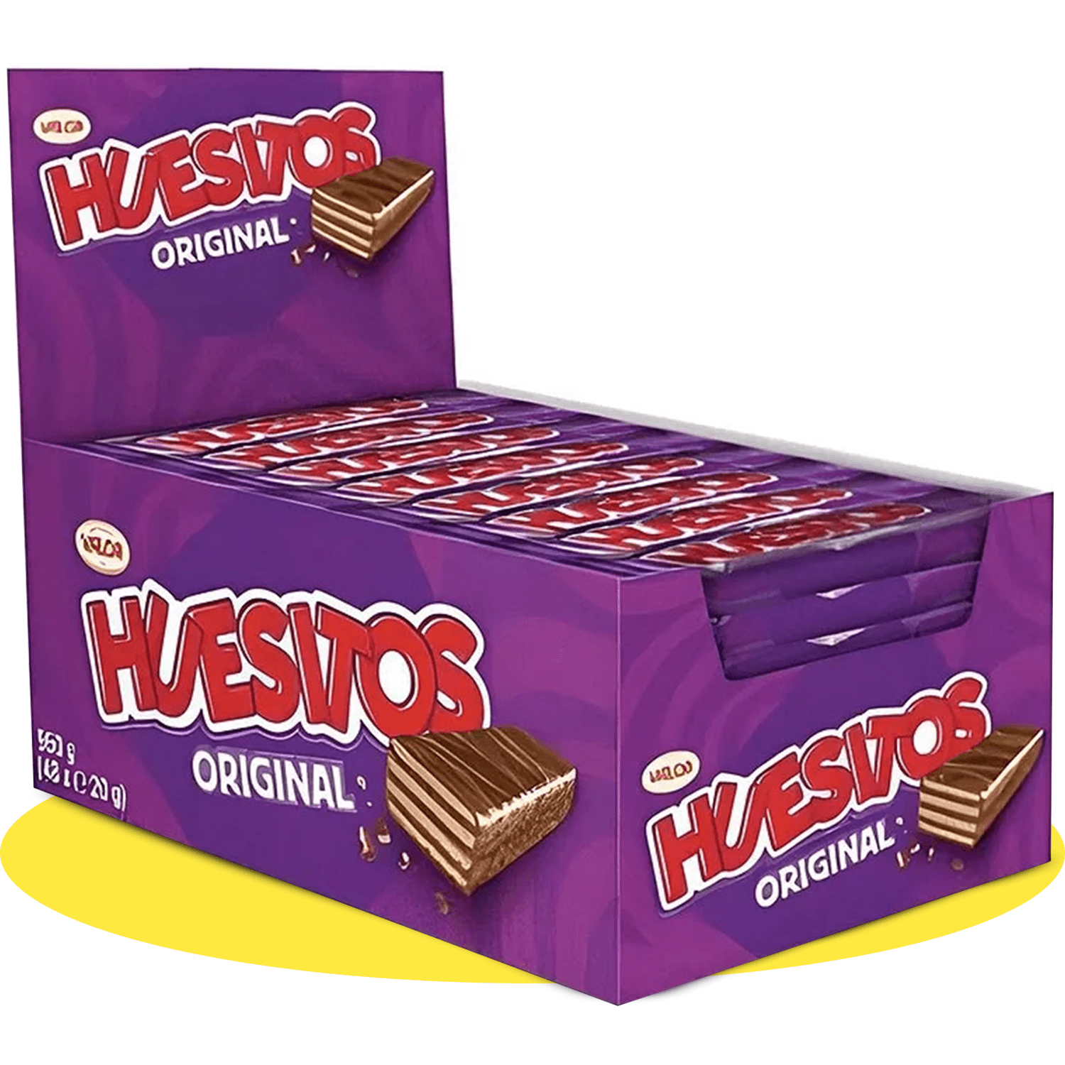 Huesitos Original Pack Ahorro 48 Unidades, Barritas de Barquillo Recubiertas de Chocolate con Leche, Chocolate VALOR, 20g por Barrita, 8 Paquetes de 6 Unidades