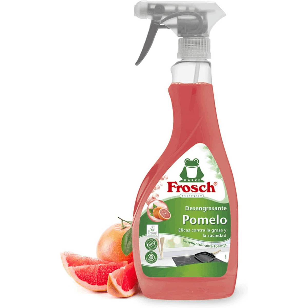 Frosch Quitagrasas Cocina con Extractos de Pomelo, Apto para Superficies de Cocina, Elimina la Grasa sin Esfuerzo, 500ml
