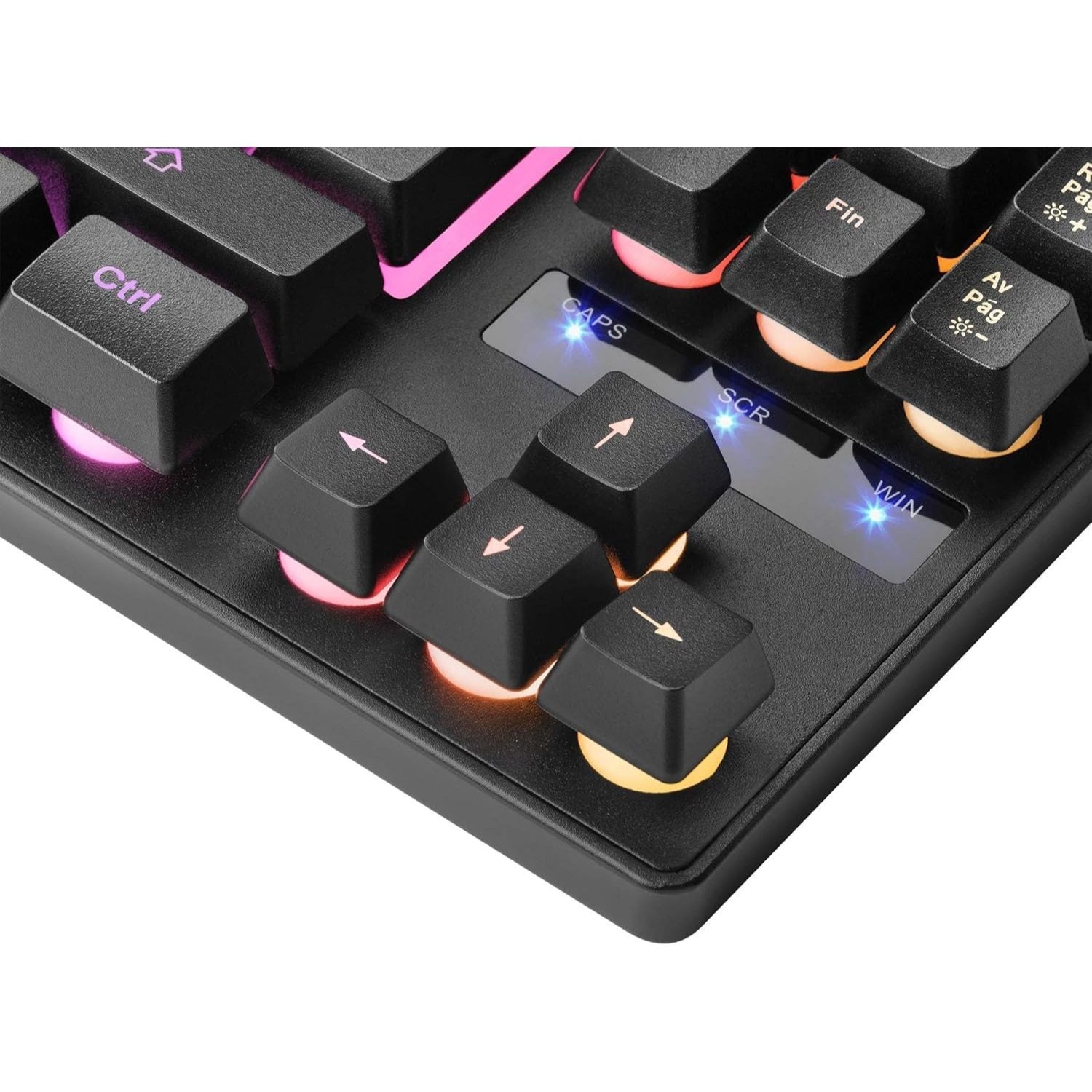 Mars Gaming MKTKL, teclado H-mecánico rojo RGB 8 efectos, antighosting, portugués