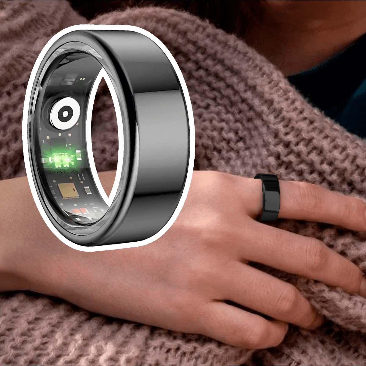 Anillo, Monitor de Pasos, Calorías y Oxígeno, Monitor y Calidad del Sueño, Bluetooth v5.1, Carga Magnética, APP JYouPro, Compatible con Android 5.0, iOS10.0 o superior, 128kb ROM + 96kb RAM - 17,5 mAh, Uso Aproximado 5-7 días