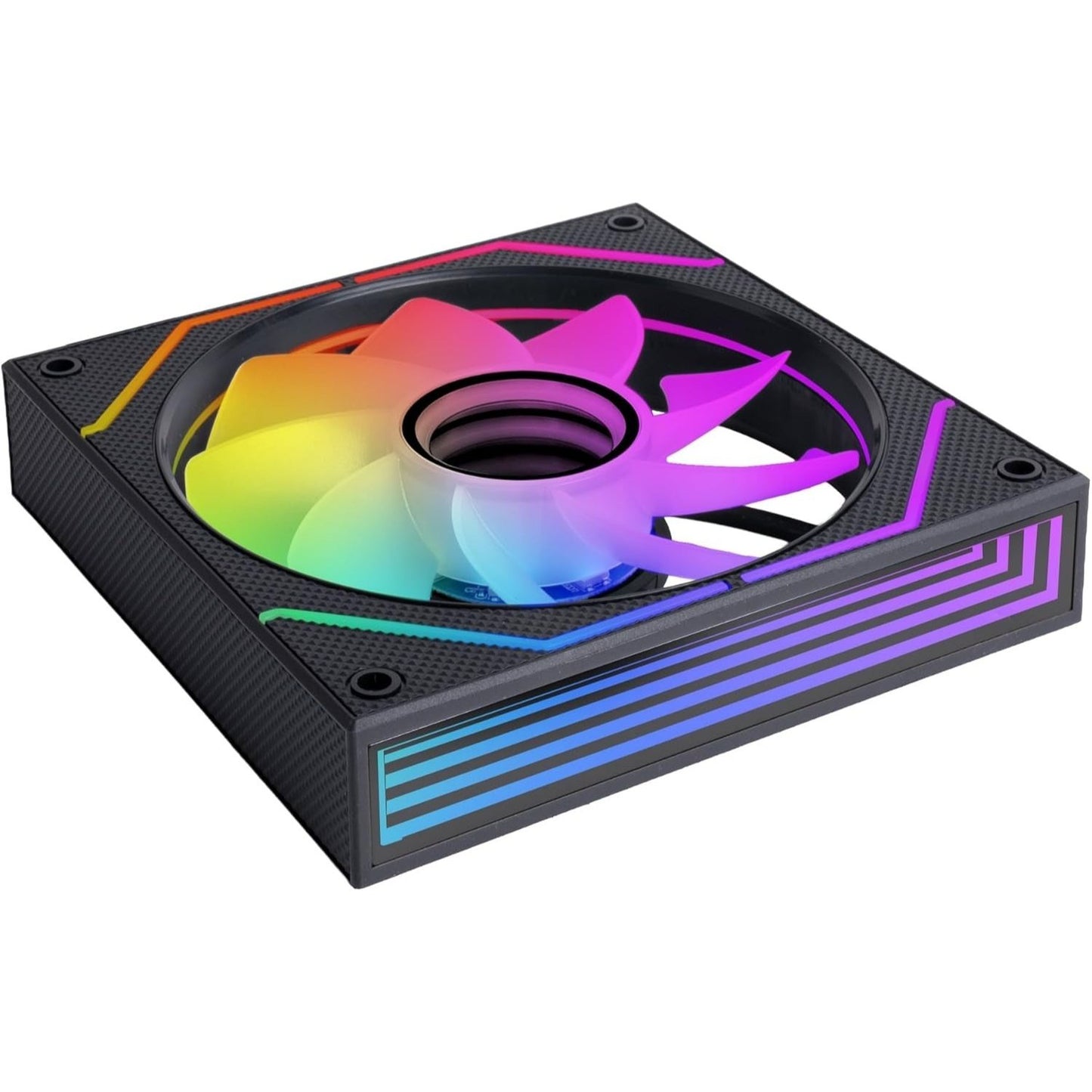 Mars Gaming MF-3DPROX2R, Kit 2x Ventiladores 120mm, Aspas Invertidas, Iluminación ARGB Triple Infinity Mirror 360°, Control PWM, Rodamientos FDB, Ventiladores PC con Compatibilidad Total ARGB, Negro