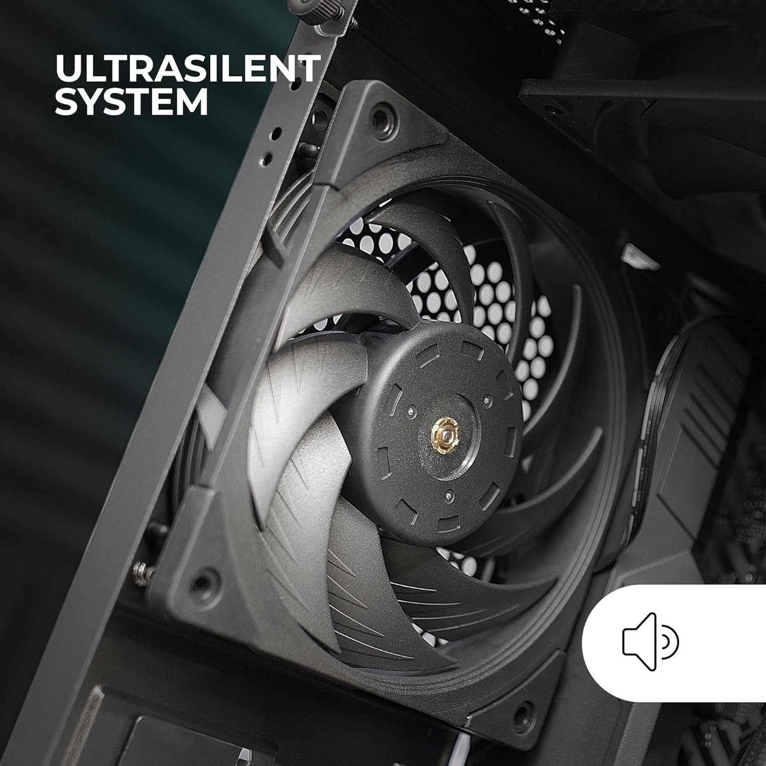 Mars Gaming MFNC, Ventilador PC PWM 120mm, Rodamiento FDB de Cobre Hiperbalanceado, Ventilador Silencioso con Diseño de Aspas Híbridas, Ventilador Ordenador Profesional, Negro