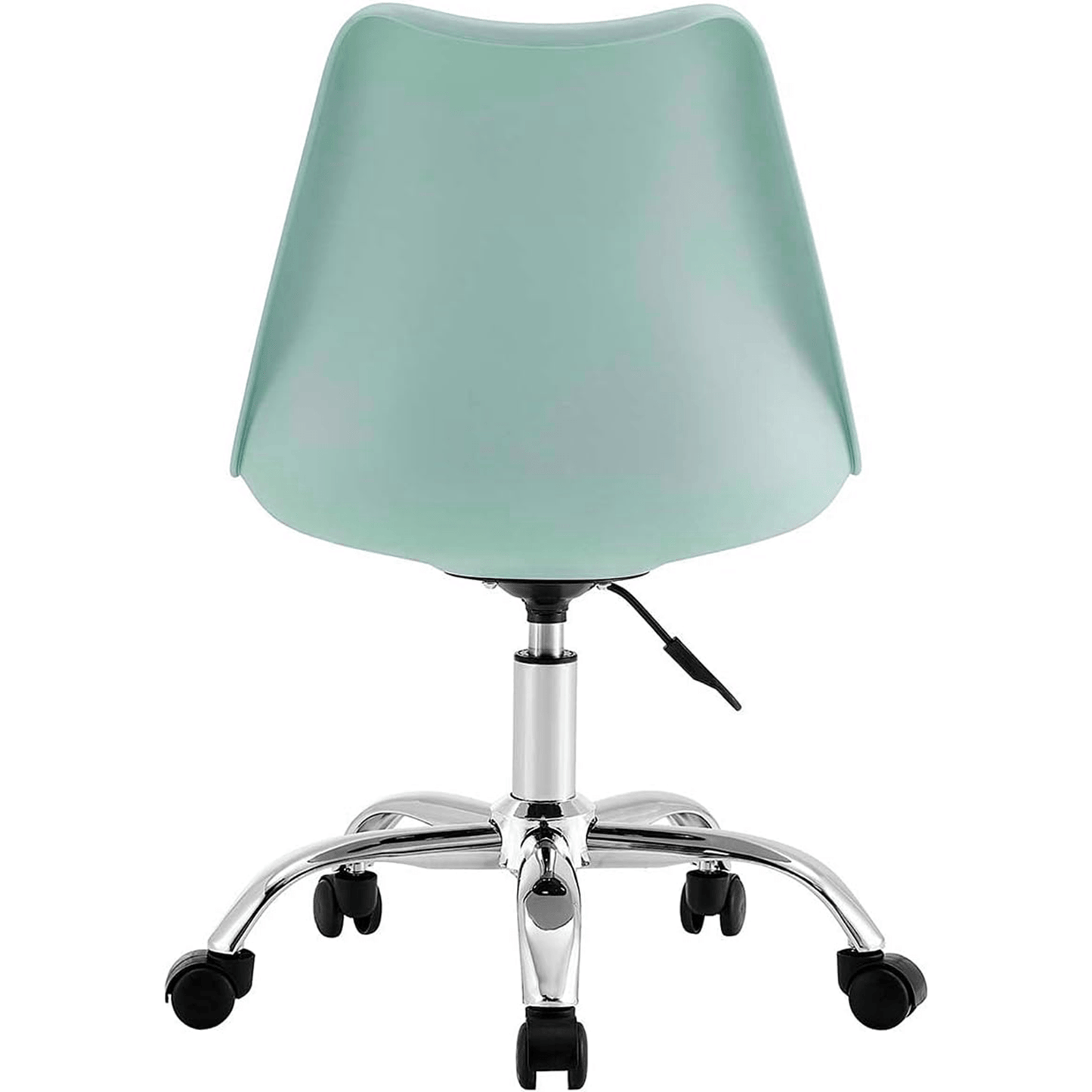 Silla Escritorio Ergonómica con Ruedas, Silla Oficina Giratoria con Altura Ajustable, Acolchada, Estilo Nórdico, Ideal para Estudio y Oficina