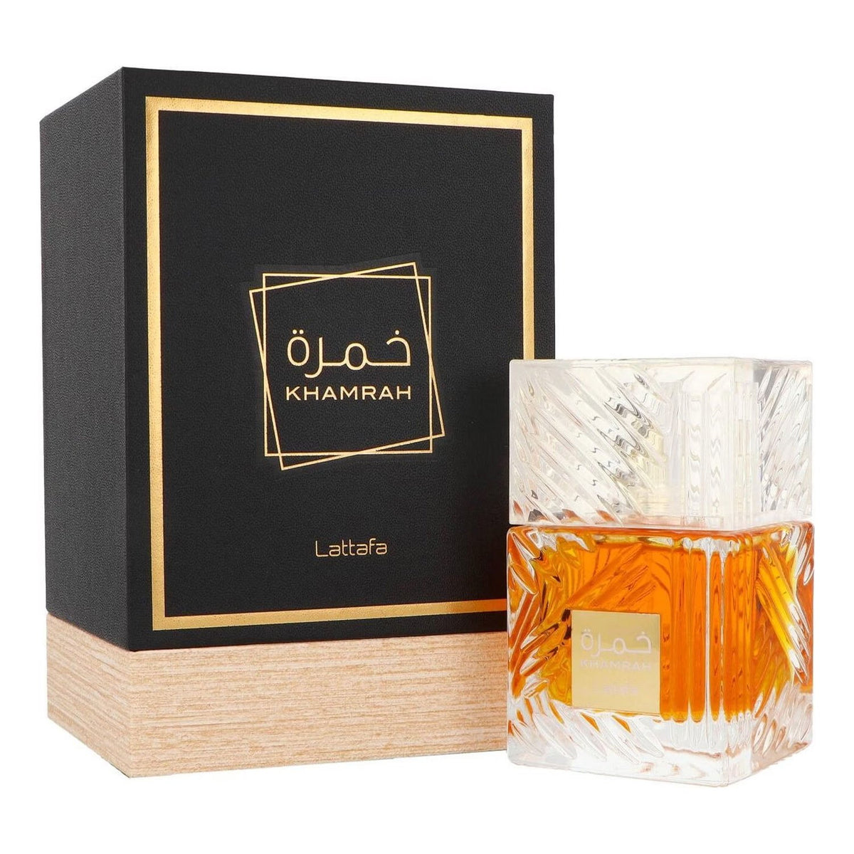 Lattafa Khamrah Eau de Parfum, Perfume Árabe Unisex con Aroma Cálido y Envolvente, Notas Dulces, Especiadas y Amaderadas de Larga Duración, 100 ml