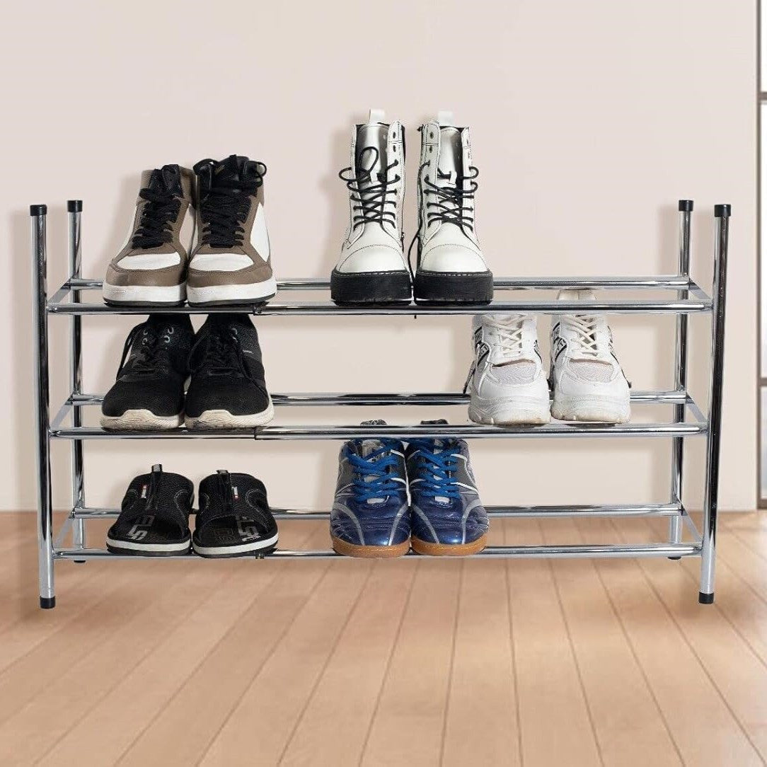 Zapateros Organizador, Zapatero Metal, Diseño Extensible y Apilable, Organizador Zapatos, Zapatero Metálico Ahorra Espacio, Estante para Zapatos ideal para Pasillo, Entrada, Dormitorio, Salón