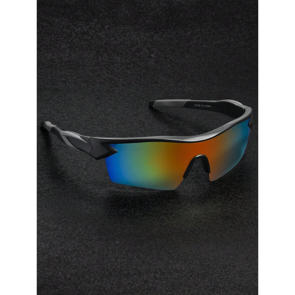 Pack 2 Gafas Ciclismo, Gafas de Sol Deportivas Unisex con Media Montura, Gafas De Sol Polarizados con Máxima Claridad y Protección UV, Minimiza el Deslumbramiento, Resalta los Colores y Brinda a tus Ojos Protección UV, Ideales para Deporte, Conducir