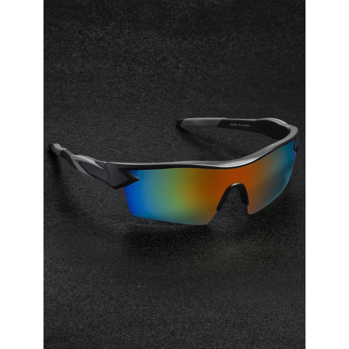 Pack 2 Gafas Ciclismo, Gafas de Sol Deportivas Unisex con Media Montura, Gafas De Sol Polarizados con Máxima Claridad y Protección UV, Minimiza el Deslumbramiento, Resalta los Colores y Brinda a tus Ojos Protección UV, Ideales para Deporte, Conducir