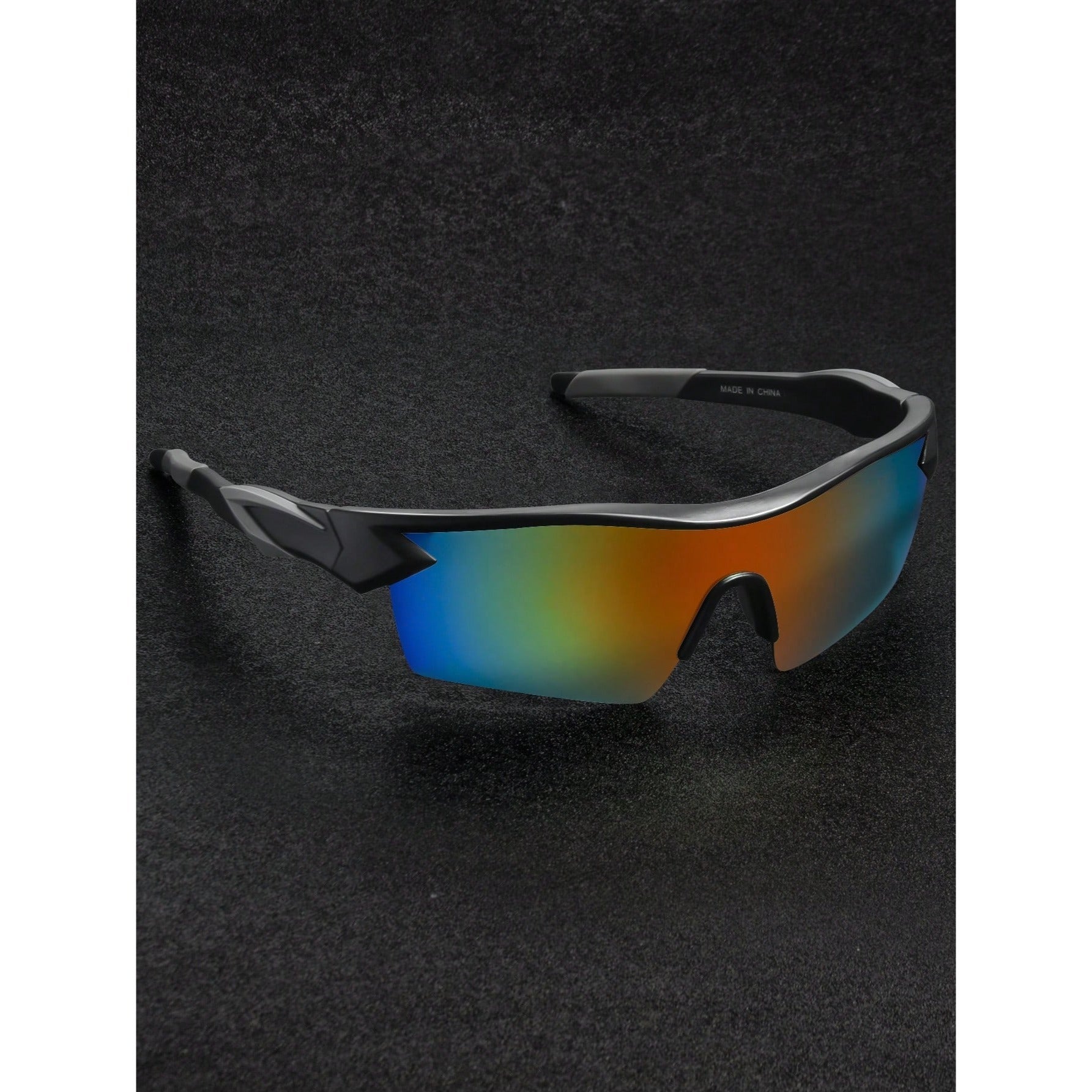 Pack 2 Gafas Ciclismo, Gafas de Sol Deportivas Unisex con Media Montura, Gafas De Sol Polarizados con Máxima Claridad y Protección UV, Minimiza el Deslumbramiento, Resalta los Colores y Brinda a tus Ojos Protección UV, Ideales para Deporte, Conducir