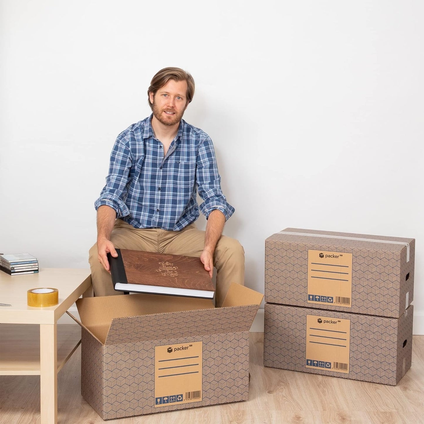 Pack 10 Cajas Carton para Mudanzas y Almacenaje Ultra Resistentes con Asas