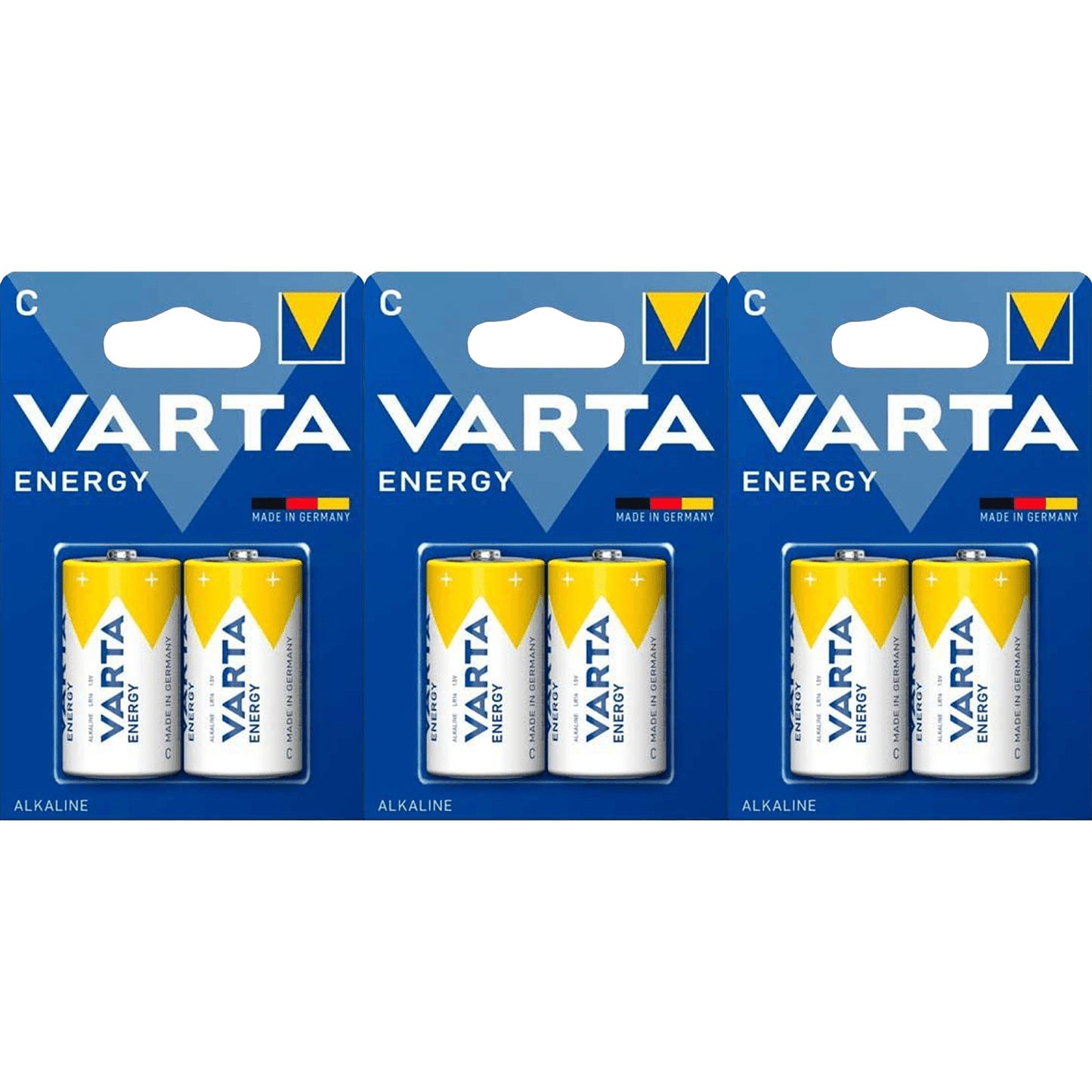 Pilas C Alcalinas de Alto Rendimiento, VARTA Energy, Larga Duración, Energía Continua, Ideal para Juguetes, Linternas Medianas, Radios Portátiles, Equipos de Audio y Otros Dispositivos de Consumo Moderado - VARTA