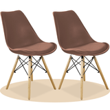 Sillas para Comedor, Sillas para Cocina con Asiento Blando, Tapizado y Patas Resistentes de Madera de Haya, Sillas Nórdicas Minimalistas, 49.5 x 44 x 79.5 cm