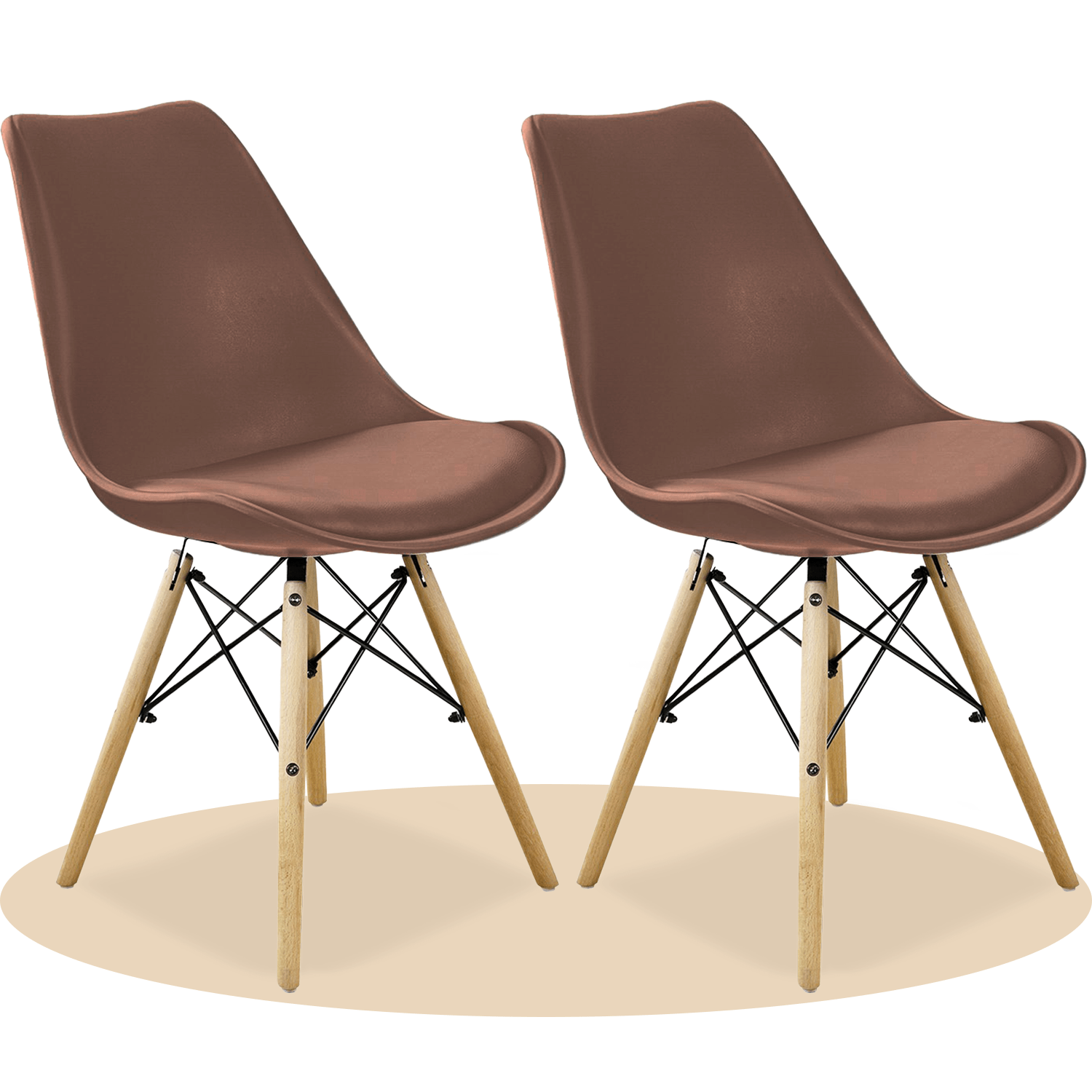 Sillas para Comedor, Sillas para Cocina con Asiento Blando, Tapizado y Patas Resistentes de Madera de Haya, Sillas Nórdicas Minimalistas, 49.5 x 44 x 79.5 cm