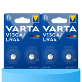 Pilas Boton LR44 V13GA Alcalinas de Alto Rendimiento, Larga Duración, Para Uso Diario, Ideal para Juguetes, Mandos a Distancia, Llaves del Coche, Relojes Electrónicos, Calculadoras, Equipos Deportivos, Sensores y Otros Dispositivos Pequeños - VARTA