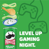 Pringles Sour Cream & Onion, Snack de Patatas Fritas sabor Crema Agria y Cebolla, Tamaño XL de 175g, Pack de 3 Unidades