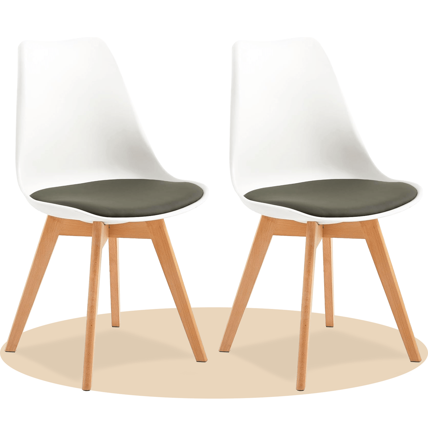 1/2/4/6 Unidad Sillas para Comedor, Sillas para Cocina con Asiento Blando, Tapizado y Patas Resistentes de Madera de Haya, Sillas Nórdicas