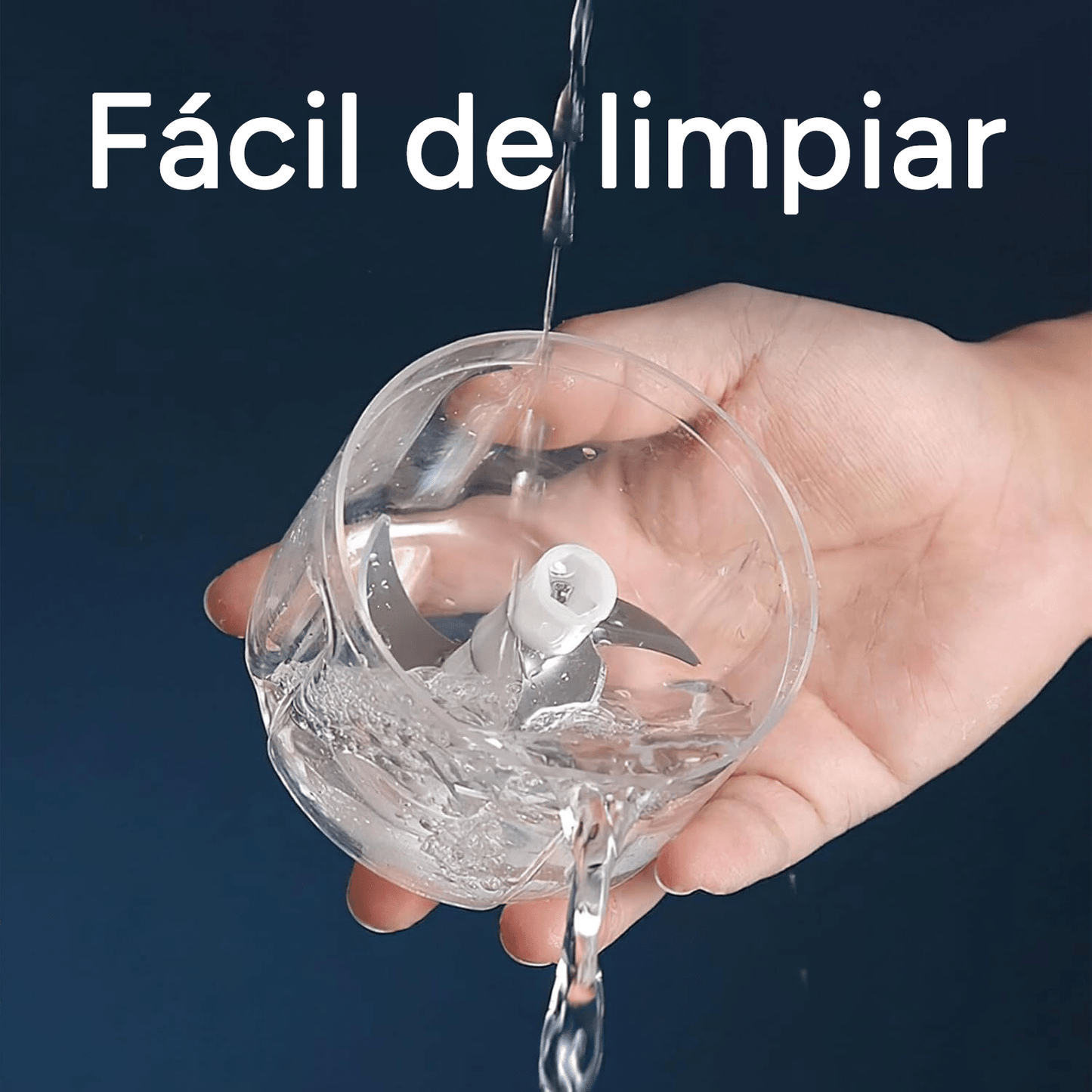 Picadora de Alimentos, Picadora Manual de Cocina, Picadora Electrica de Alimentos, Trocea, Mezcla, Machaca y Muele, Triple Cuchilla de Acero, Resistente, Fácil de Limpiar, Perfecto para Fruta, Verdura, Carne, Hierbas