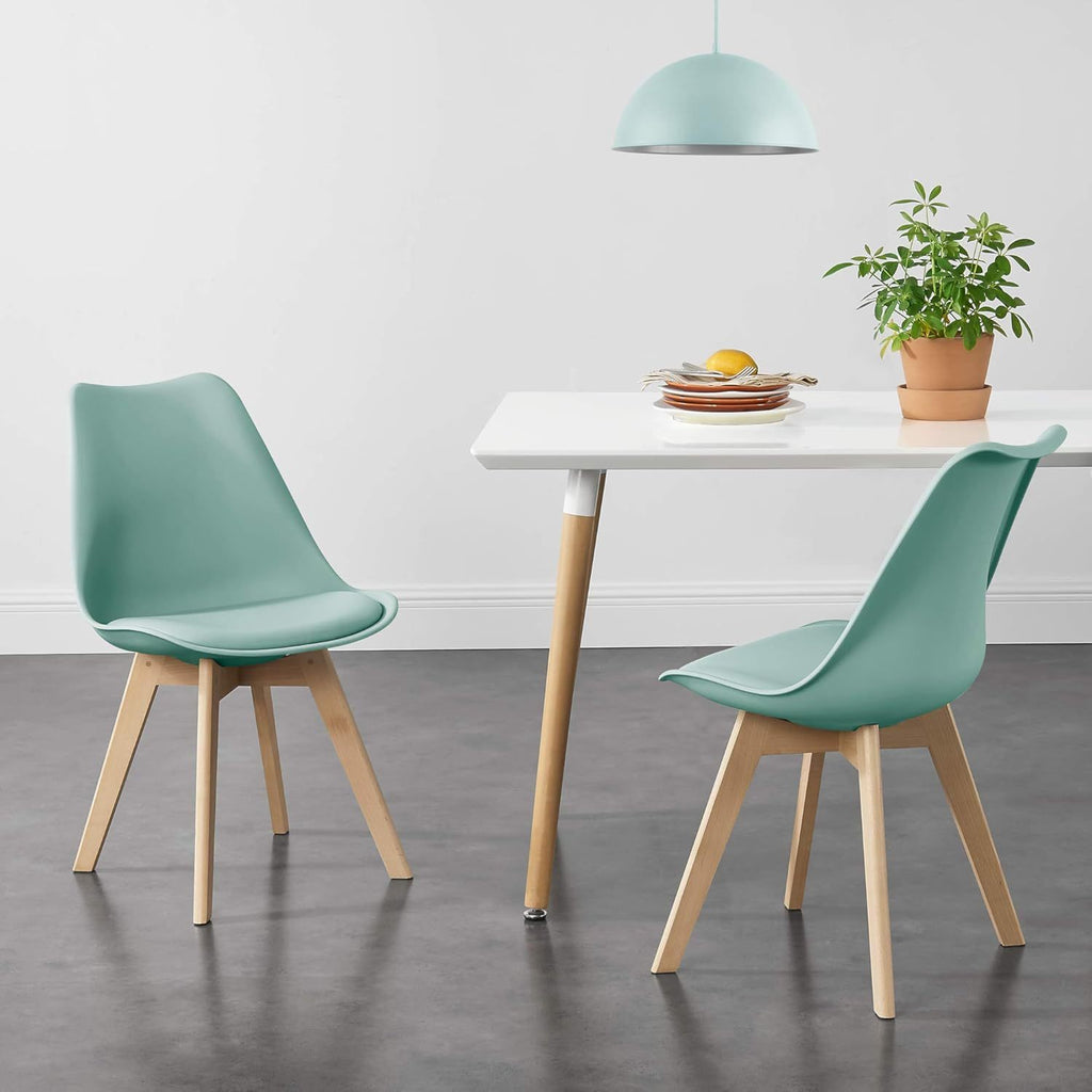 1/2/4/6 Unidad Sillas para Comedor, Sillas para Cocina con Asiento Blando, Tapizado y Patas Resistentes de Madera de Haya, Sillas Nórdicas