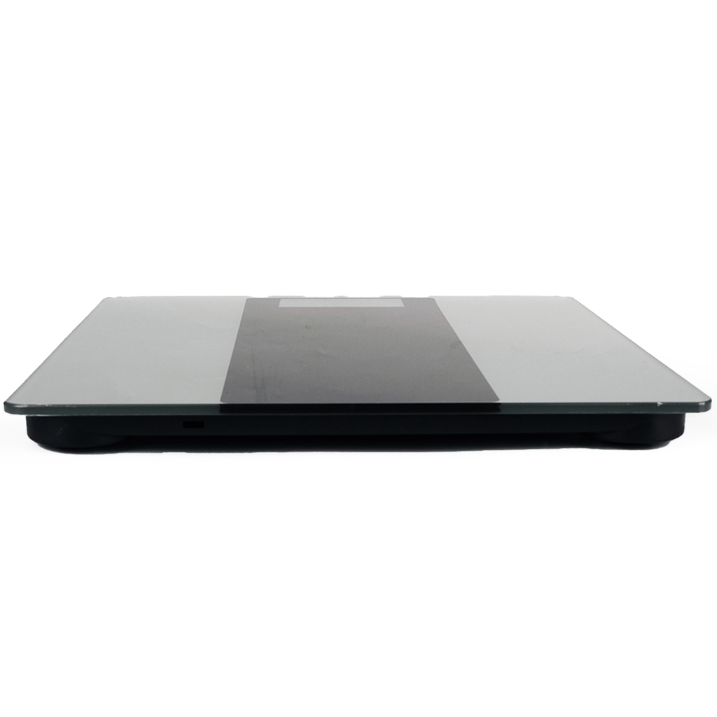 Bascula de Baño Digital con Pantalla LCD, Vidrio Templado de 5 mm, 180 kg de Capacidad, Encendido por Toque, Conversión kg/lb, Funciona con 2 Baterías tamaño AAA (no incluidas)
