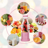 Botella Batidora de 300ml, 6 Cuchillas de Acero, Batería de 1200mAh, Cable de Carga USB, 40W de Potencia, Perfecto para Uso Diario y para Llevar, Para todo Tipo de Frutas y Verduras