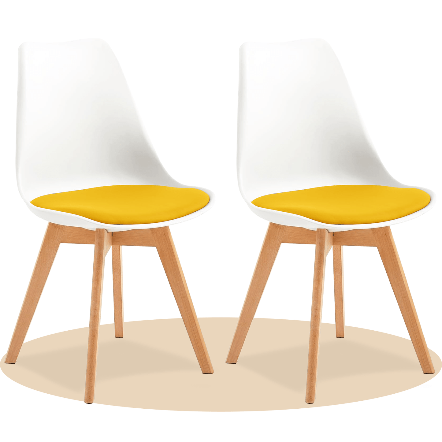 1/2/4/6 Unidad Sillas para Comedor, Sillas para Cocina con Asiento Blando, Tapizado y Patas Resistentes de Madera de Haya, Sillas Nórdicas