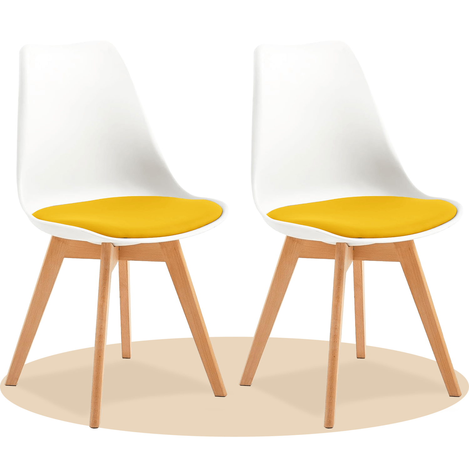1/2/4/6 Unidad Sillas para Comedor, Sillas para Cocina con Asiento Blando, Tapizado y Patas Resistentes de Madera de Haya, Sillas Nórdicas