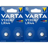 Pilas Boton LR44 V13GA Alcalinas de Alto Rendimiento, Larga Duración, Para Uso Diario, Ideal para Juguetes, Mandos a Distancia, Llaves del Coche, Relojes Electrónicos, Calculadoras, Equipos Deportivos, Sensores y Otros Dispositivos Pequeños - VARTA