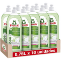 Frosch Lavavajillas Líquido, Lavavajillas Detergente a Mano con Extractos de Aloe Vera, Desengrasa y Protege la Piel, Pack de 10 Unidades de 750 ml, 7.5 L en Total