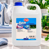 PQS Agua Desmineralizada, para Planchas de Vapor, Limpieza, Baterías, Limpiaparabrisas y Radiadores, Alta Pureza y Baja Conductividad, 5 L