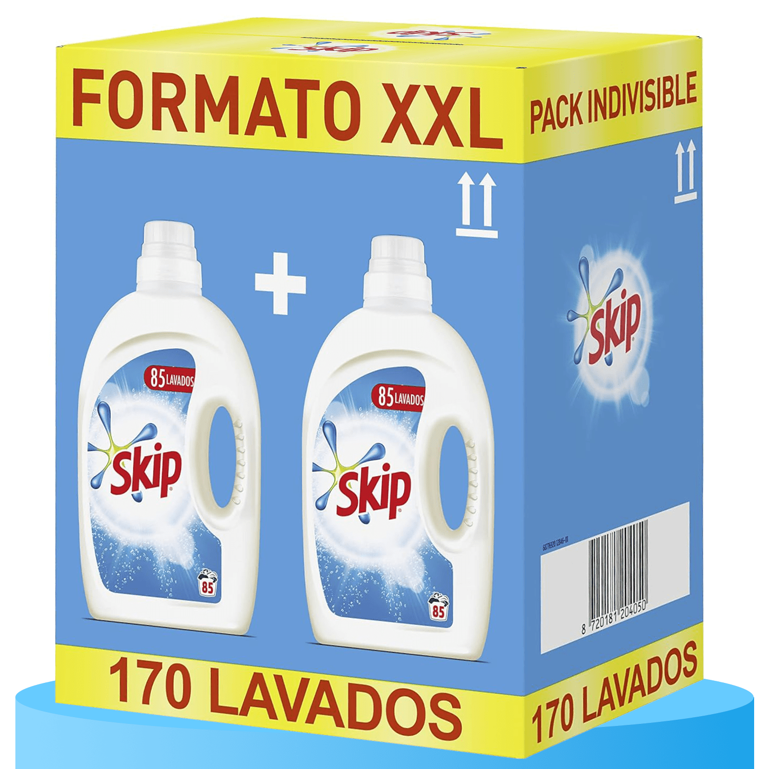 Skip Detergente Líquido de Ropa para Lavadora, Detergente Higienizante Quitamanchas, Resultado Impecable, Fragancia Fresca con Sensación de Recién Lavado