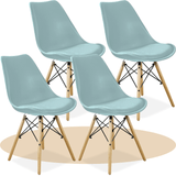 Sillas para Comedor, Sillas para Cocina con Asiento Blando, Tapizado y Patas Resistentes de Madera de Haya, Sillas Nórdicas Minimalistas, 49.5 x 44 x 79.5 cm