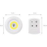3 Luces LED Inalámbricas, Lampara LED Inalambrica con Control Remoto ideal para Hogar y Oficina, Adhesivas, Control de Intensidad y Temporizador, 100 lúmenes, 1W, Funciona con Pilas (No incluidas)