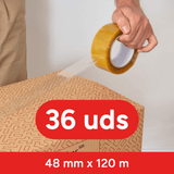 Cinta Adhesiva Polipropileno 48mm x 120M, Transparente