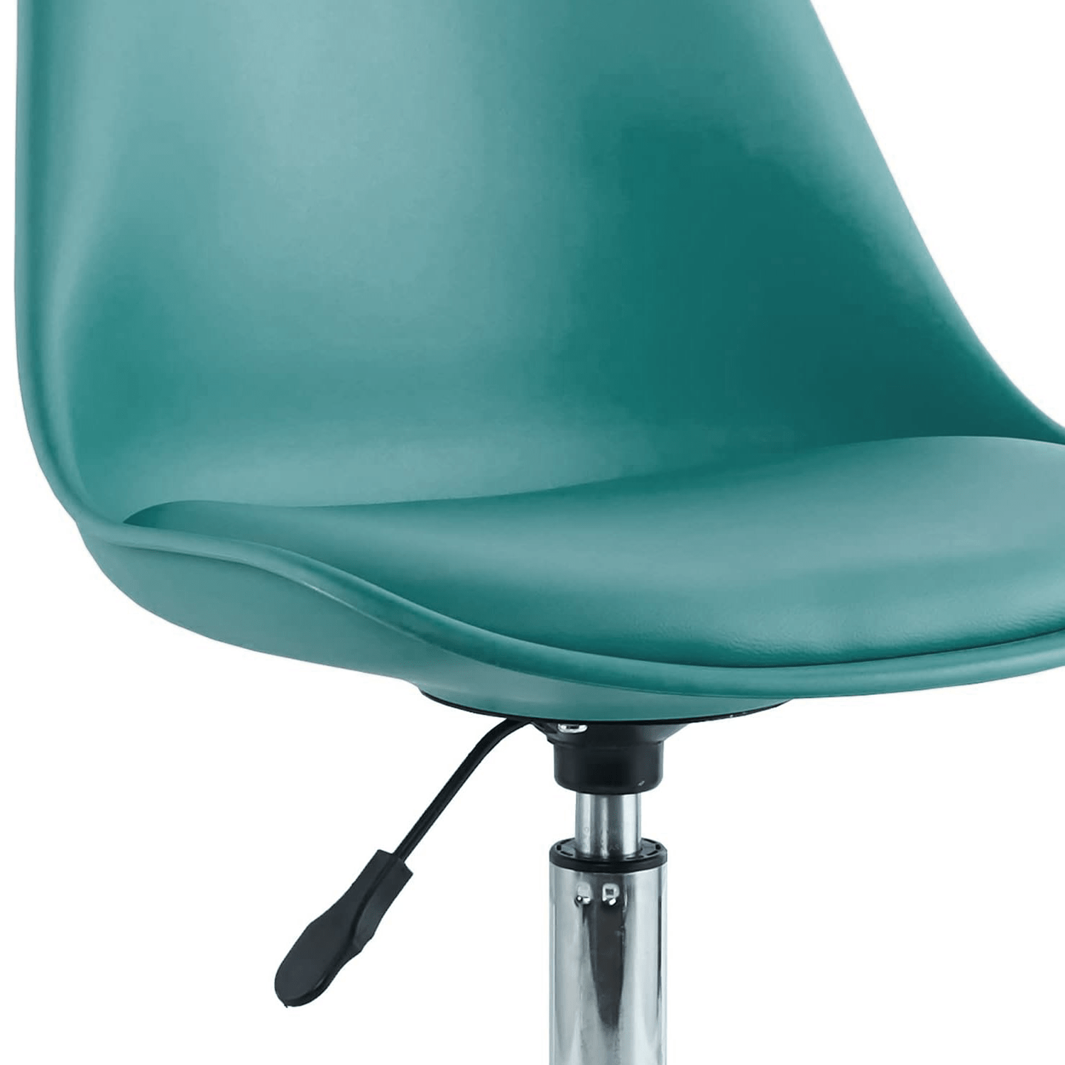 Silla Escritorio Ergonómica con Ruedas, Silla Oficina Giratoria con Altura Ajustable, Acolchada, Estilo Nórdico, Ideal para Estudio y Oficina