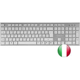 Tacens Zenith, Combo Inalámbrico 3en1 con Tecnología DualLink 2.4 GHz, Teclado Completo Full-Size con SmartKey Copilot AI, Ratón Óptico 3200 dpi, Alfombrilla Nanotextil, Idioma Italiano, Blanco