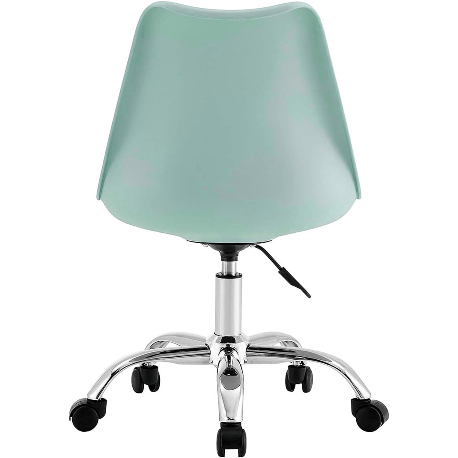 Silla Escritorio Ergonómica con Ruedas, Silla Oficina Giratoria con Altura Ajustable, Acolchada, Estilo Nórdico, Ideal para Estudio y Oficina