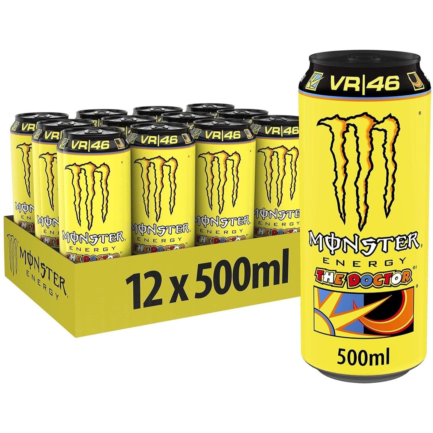 MONSTER ENERGY Bebida Energética, Refresco Energético, Pack 12/24 Latas de 500ml