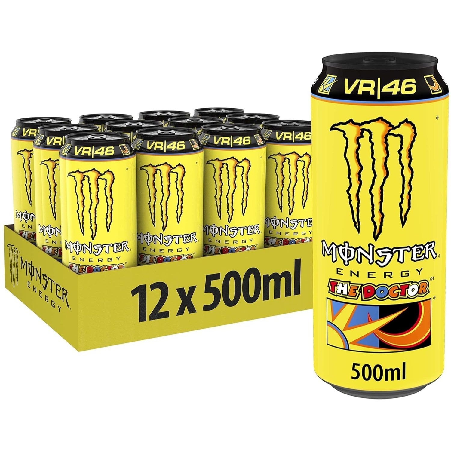 MONSTER ENERGY Bebida Energética, Refresco Energético, Pack 12/24 Latas de 500ml
