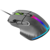 Mars Gaming MM-XT, Ratón Gaming RGB, Diseño Ergonómico con Reposa Pulgar, Sensor Óptico 12800DPI, 9 Botones Configurables, Switches Huano, Software de Control, Compatibilidad Multiplataforma, Negro