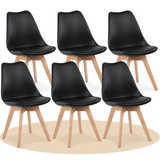 1/2/4/6 Unidad Sillas para Comedor, Sillas para Cocina con Asiento Blando, Tapizado y Patas Resistentes de Madera de Haya, Sillas Nórdicas