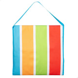 Esterilla Playa con Respaldo, Acolchada, Soporta 110 kg, Plegable, Estructura Acero, Tejido Oxford, Asa Hombro de Transporte, Tumbona Reclinable, 155 x 52 x 40 cm, Multicolor