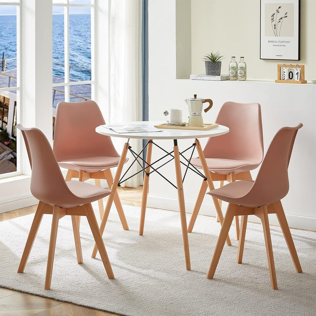 1/2/4/6 Unidad Sillas para Comedor, Sillas para Cocina con Asiento Blando, Tapizado y Patas Resistentes de Madera de Haya, Sillas Nórdicas