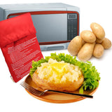 Bolsa Microondas Patatas, Ideal para Cocinar Patatas de Forma Rápida y Fácil en solo 4 Minutos, Bolsa para Cocinar en el Microondas, Ideal para Patatas, Maiz, Boniato, 23 x 20 cm