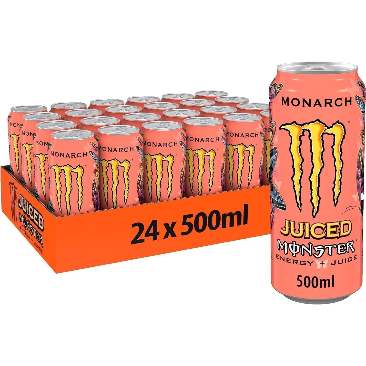 MONSTER ENERGY Bebida Energética, Refresco Energético, Pack 12/24 Latas de 500ml