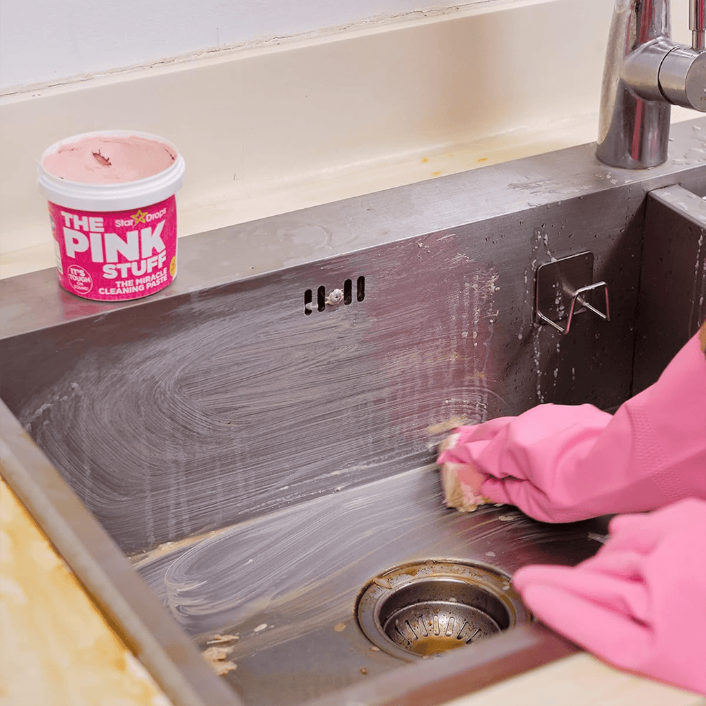 The Pink Stuff Pack Completo para Limpieza Hogar, Limpiador Profundo Multiusos, Ideal para Limpiar la Suciedad Persistente, Grasa y Mugre, Pasta Limpiadora 850g, Crema Limpiadora 500ml, Spray Limpiador 850ml